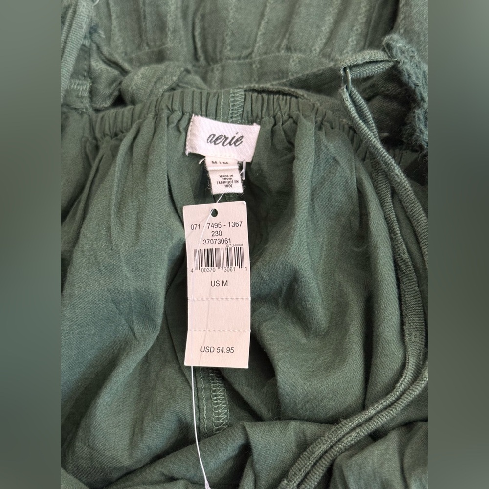 NWT Aerie Textured Crochet Mini Sundress Sycamore Size Medium - Picture 10 of 12